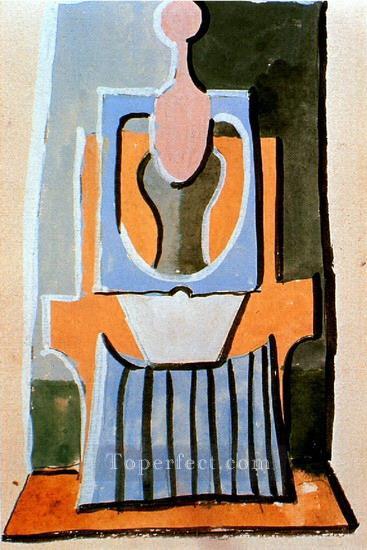 Femme assise dans un fauteuil 1923 Cubism Oil Paintings